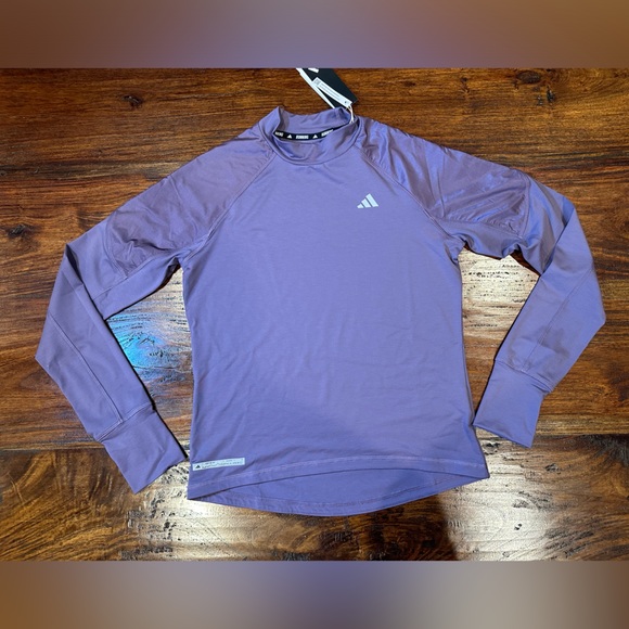 NWT! Adidas Women ULTIMATE SWEATSHIRT Running Carrera IM1881 Shadow Violet XS - Picture 12 of 15